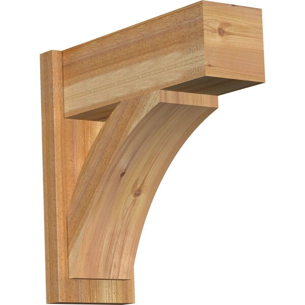 Ekena Millwork Thorton Block Rough Sawn Outlooker, Western Red Cedar, 8"W x 22"D x 22"H OUT08X22X22THR05RWR - main